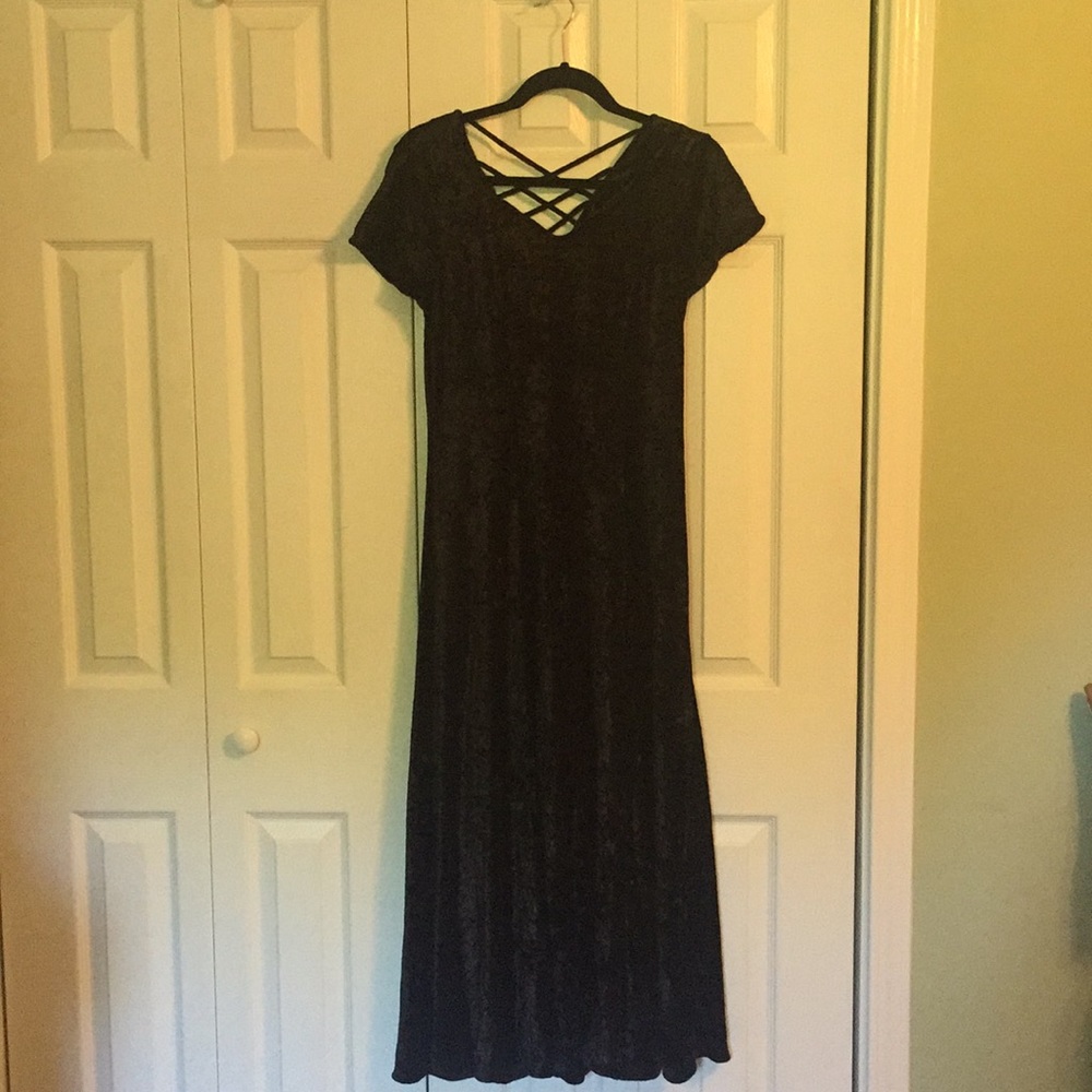 Size S crushed velvet full-length gown